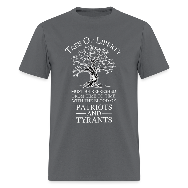 Tree Of Liberty T Shirt - charcoal