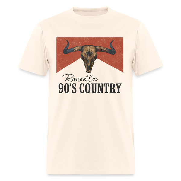 Raised On 90s Country T Shirt - natural
