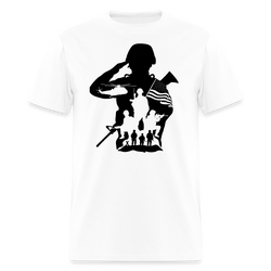 USA Veteran T Shirt - 3 - white