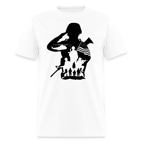 USA Veteran T Shirt - 3 - white