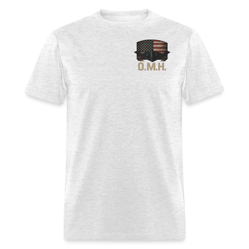 O.M.H Operation Midnight Hammer T Shirt - light heather gray