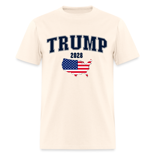 Trump 2028 US Map T Shirt - natural
