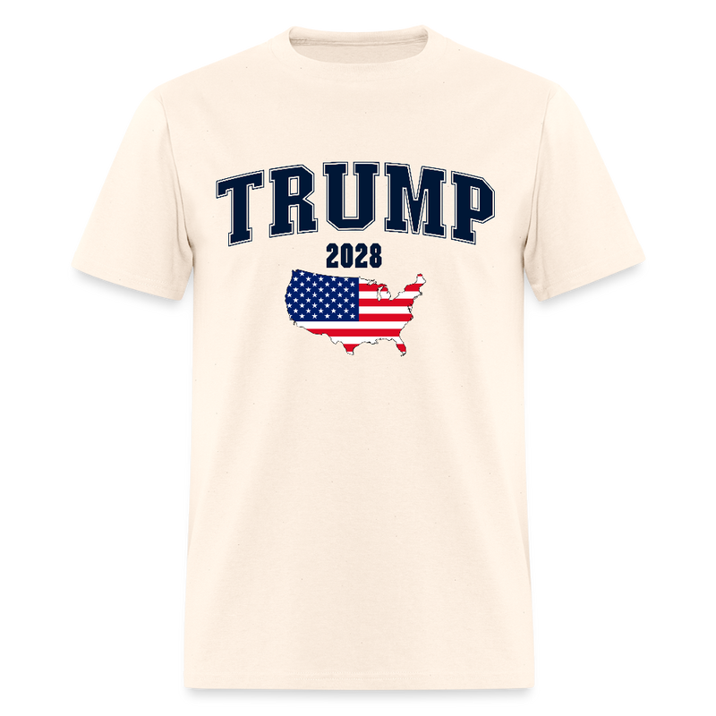 Trump 2028 US Map T Shirt - natural