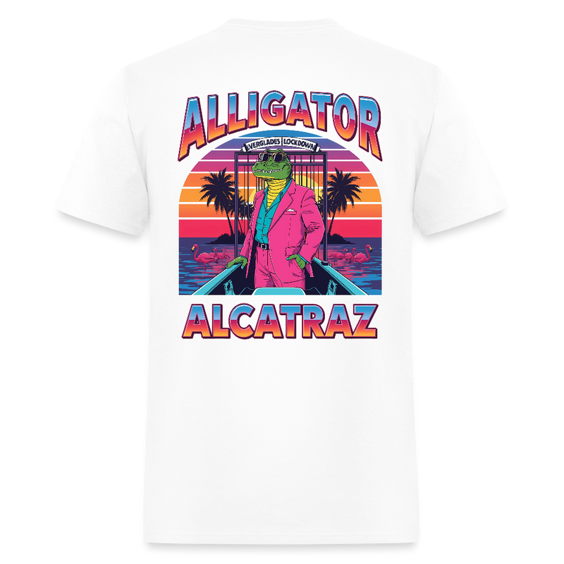 Alligator Alcatraz Everglades Lockdown T Shirt - white