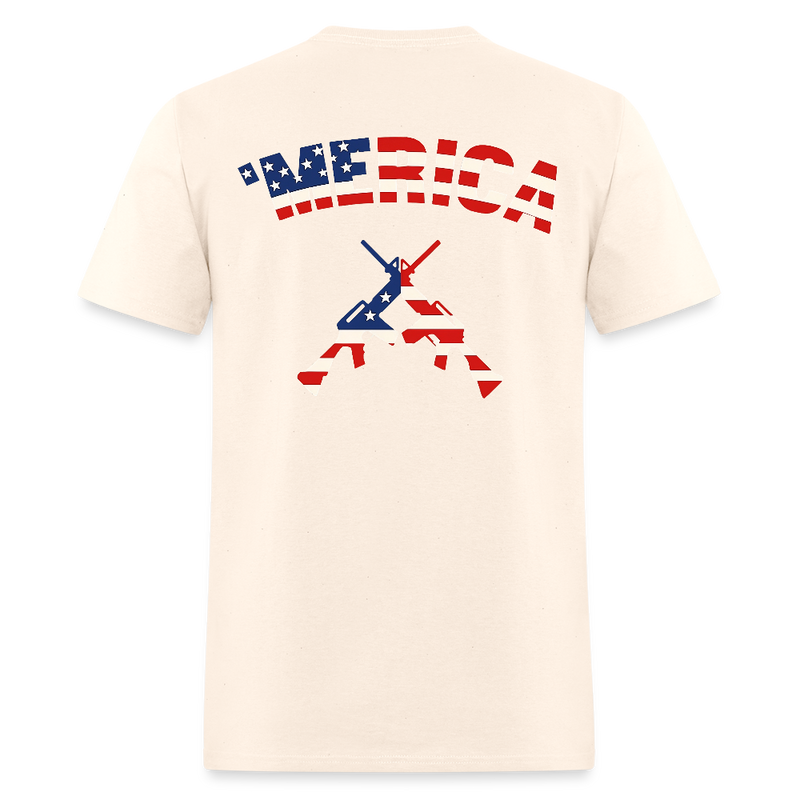 'Merica Guns Patriotic T Shirt - natural