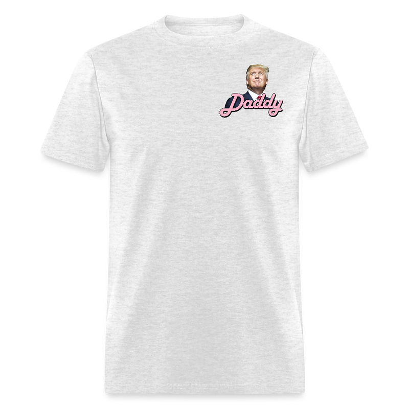 Daddy Trump Double-sided Print T Shirt - 2 - light heather gray