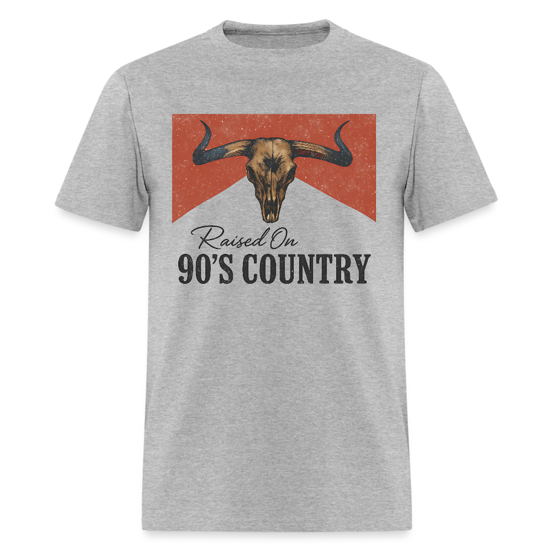 Raised On 90s Country T Shirt - heather gray