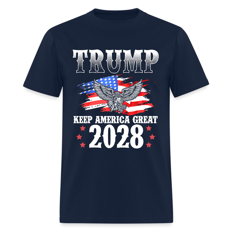 Trump Keep America Great 2028 T Shirt - navy