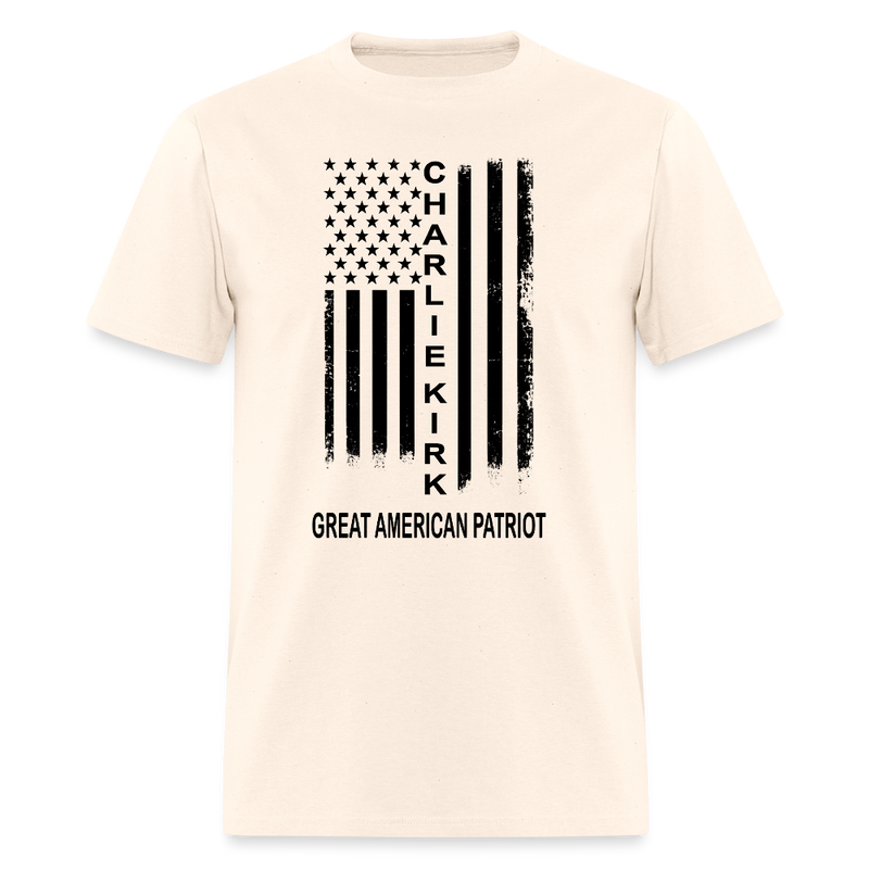 Charlie Kirk Great American Patriot T Shirt - natural