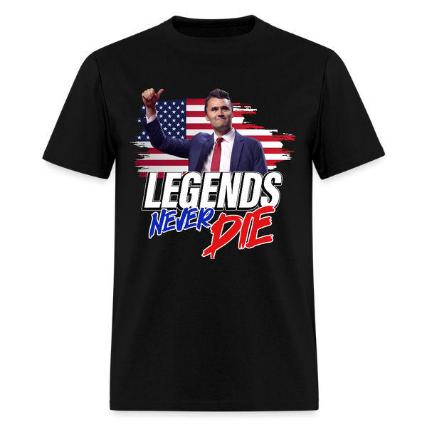 Legends Never Die Charlie Kirk T Shirt - black