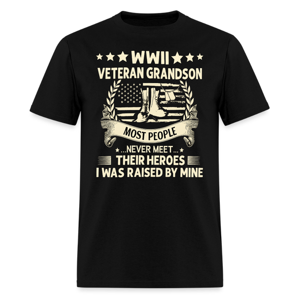WWII Veteran Grandson T Shirt - black