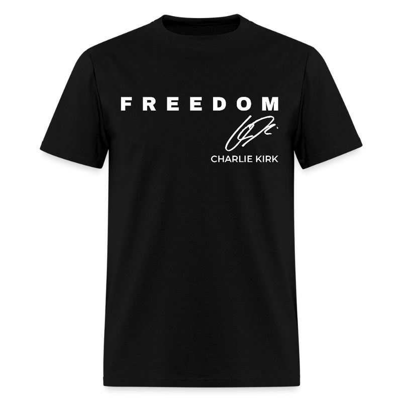 Charlie Kirk Forever In Our Heart US Flag T Shirt - black
