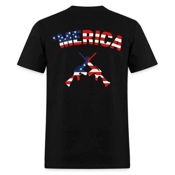 'Merica Guns Patriotic T Shirt - black
