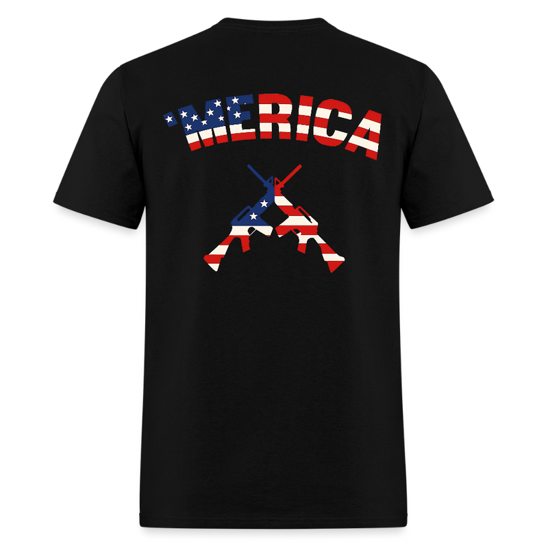 'Merica Guns Patriotic T Shirt - black