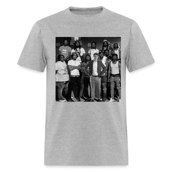 Charlie Kirk with King Von T Shirt - heather gray