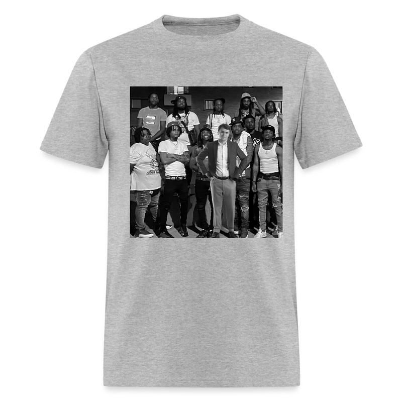 Charlie Kirk with King Von T Shirt - heather gray