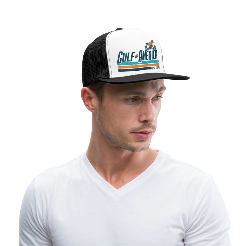 Gulf Of America Est. 2025 Trucker Hat - 2 - white/black