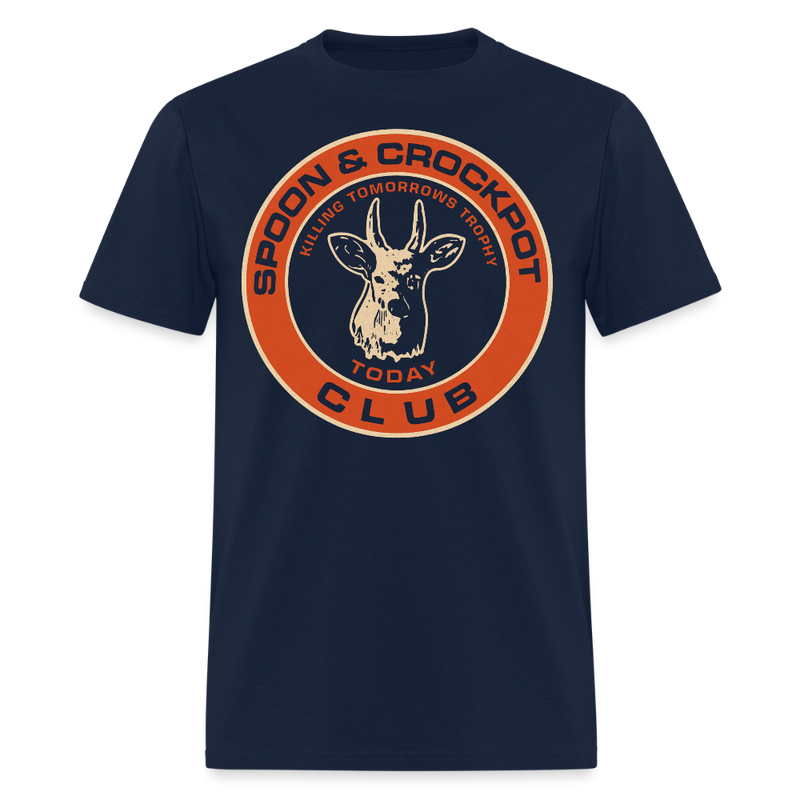 Spoon and Crockpot Hunting T Shirt - navy