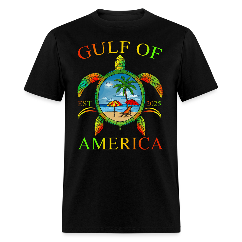 Gulf Of America Est 2025 Turtle T Shirt - black