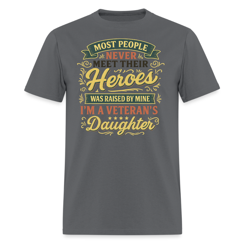 I'm a Veteran's Daughter T Shirt - charcoal