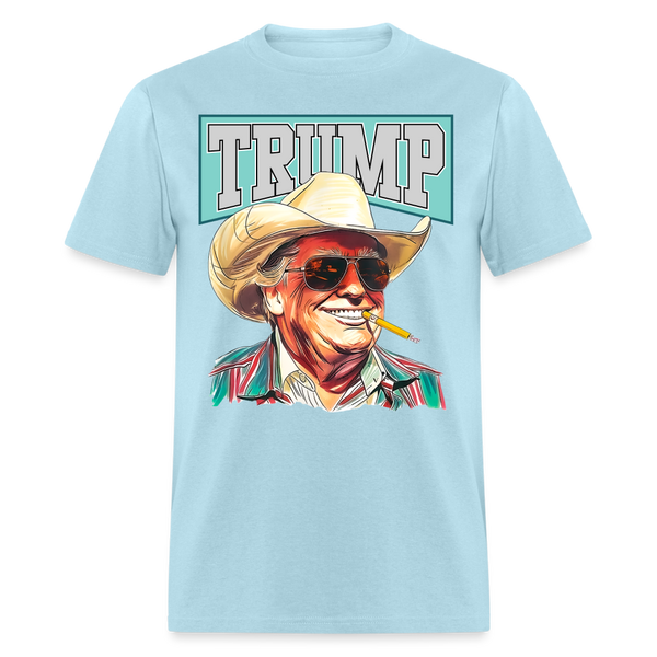 Trump Cowboy T Shirt - powder blue