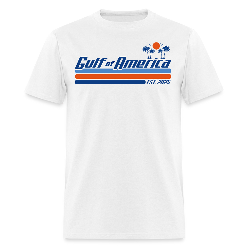 Gulf Of America Est. 2025 Retro T Shirt - white