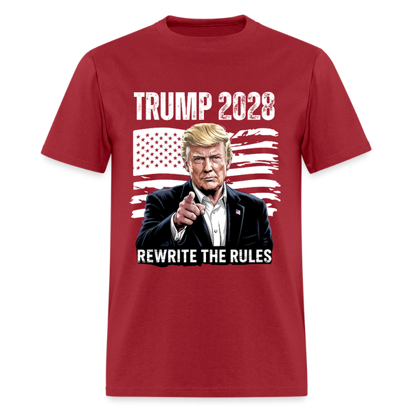 Rewrite The Rules Trump 2028 T Shirt - dark red