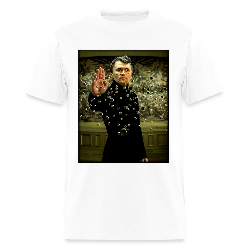 Charlie Kirk Stops Bullets T Shirt - white