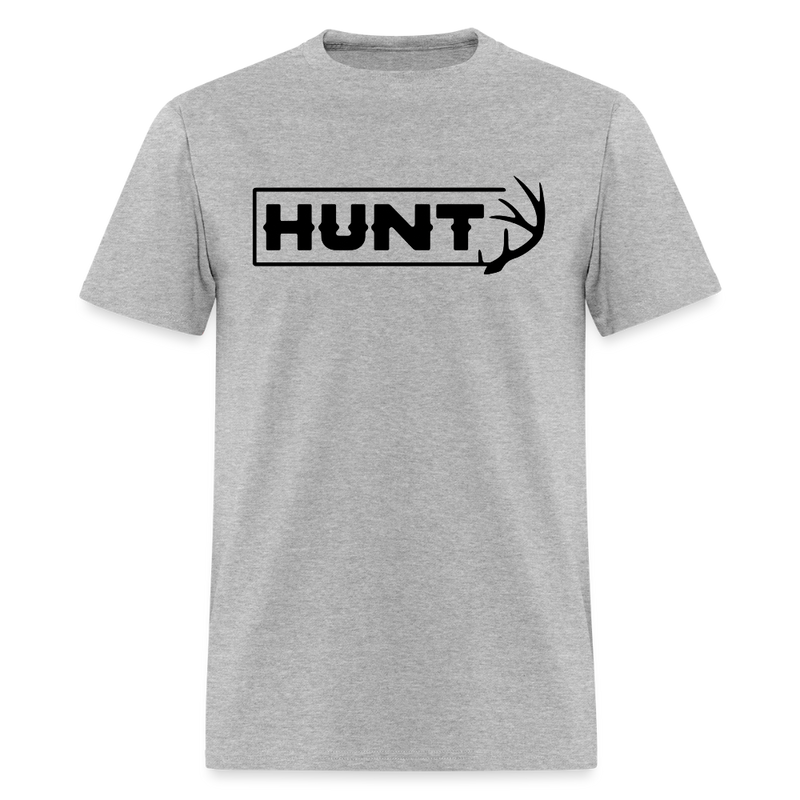 Buck Hunting T Shirt - heather gray