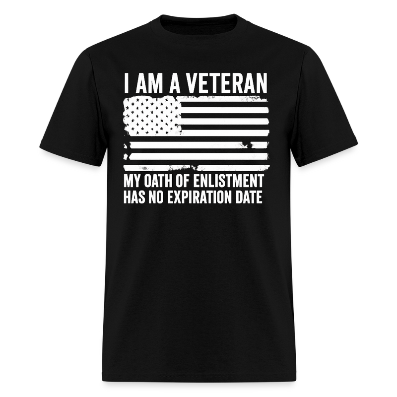 I Am a Veteran My Oath of Enlistment T Shirt - black