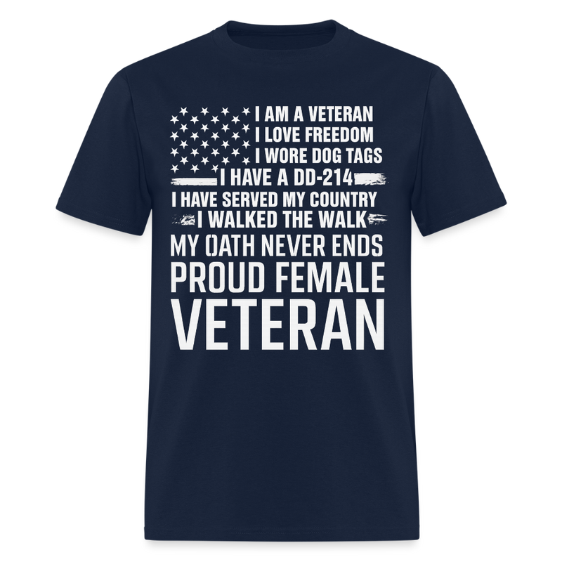I Am A Veteran I Love Freedom T Shirt - navy