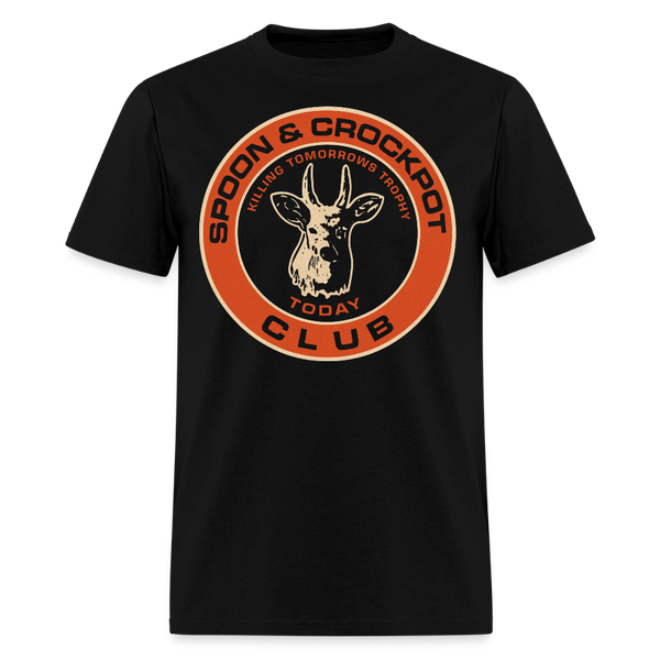 Spoon and Crockpot Hunting T Shirt - black
