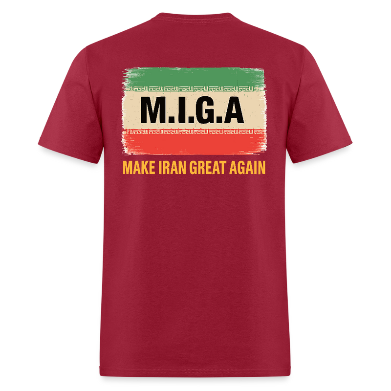MIGA Make Iran Great Again T Shirt - dark red