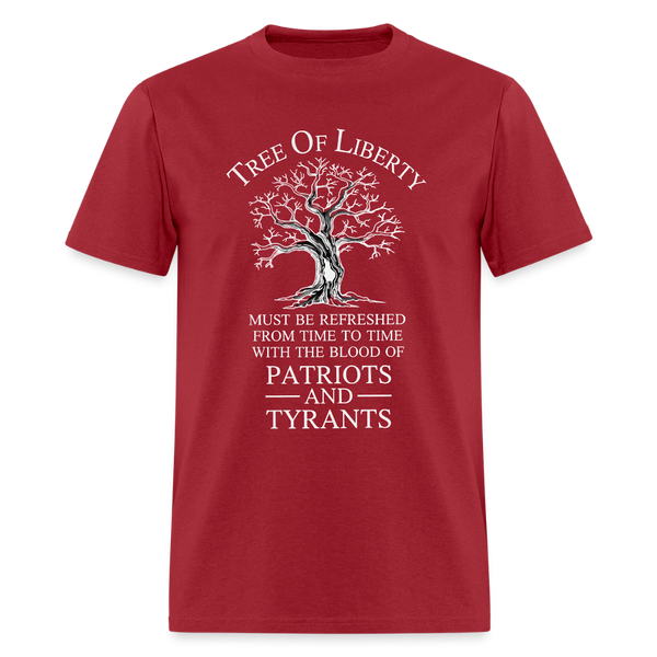 Tree Of Liberty T Shirt - dark red