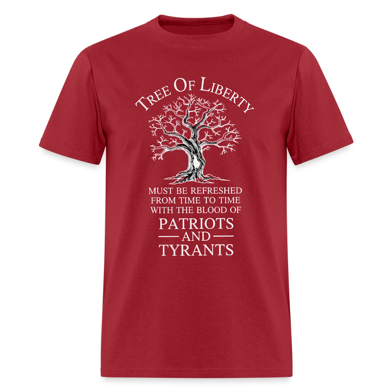 Tree Of Liberty T Shirt - dark red