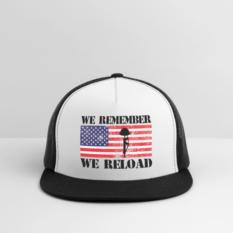 We Rember We Reload Trucker Hat - white/black