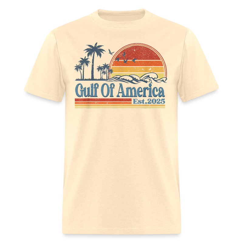 Gulf of America Retro Beach T Shirt - 2 - natural