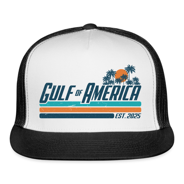 Gulf Of America Est. 2025 Trucker Hat - 2 - white/black