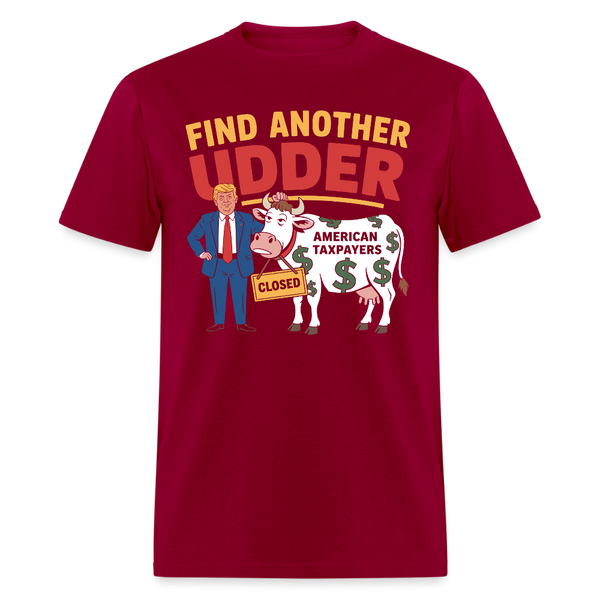 Find Another Udder T Shirt - dark red