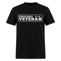 Proud Female Veteran T Shirt - black