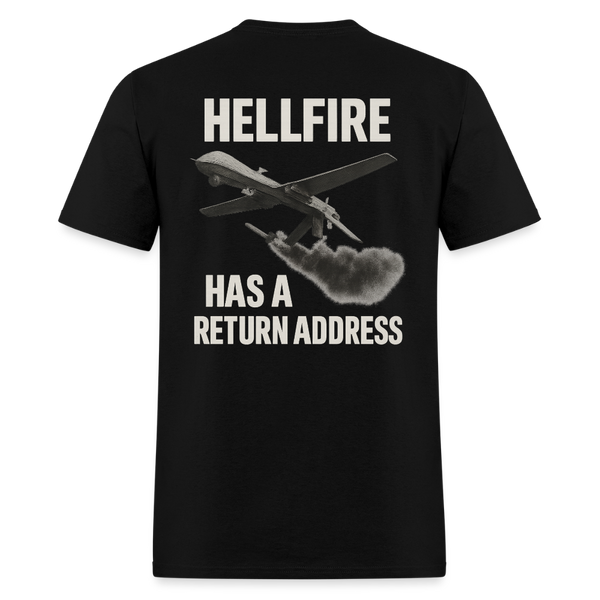 Hellfire Has a Return Address T Shirt - black