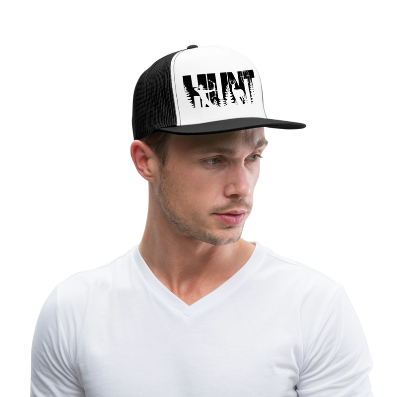 Hunt Life Trucker Hat - white/black