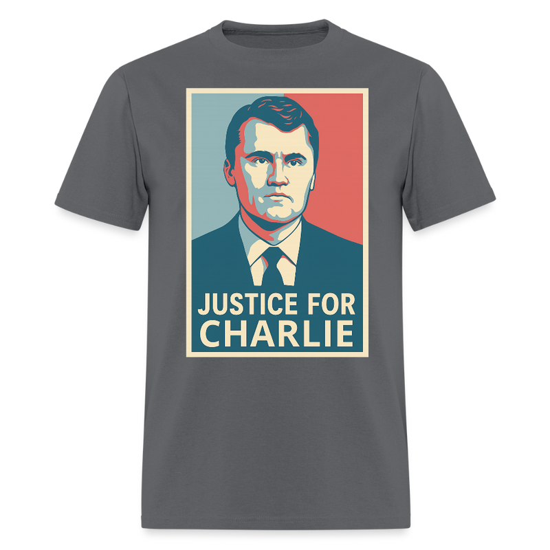 Justice for Charlie T Shirt - charcoal