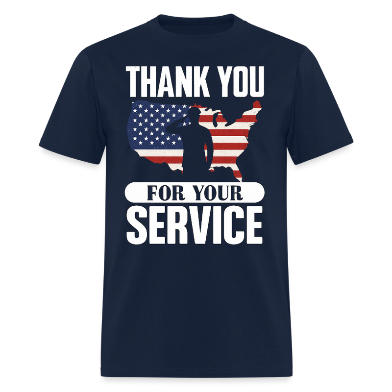 Thank You for Your Service T Shirt - navy