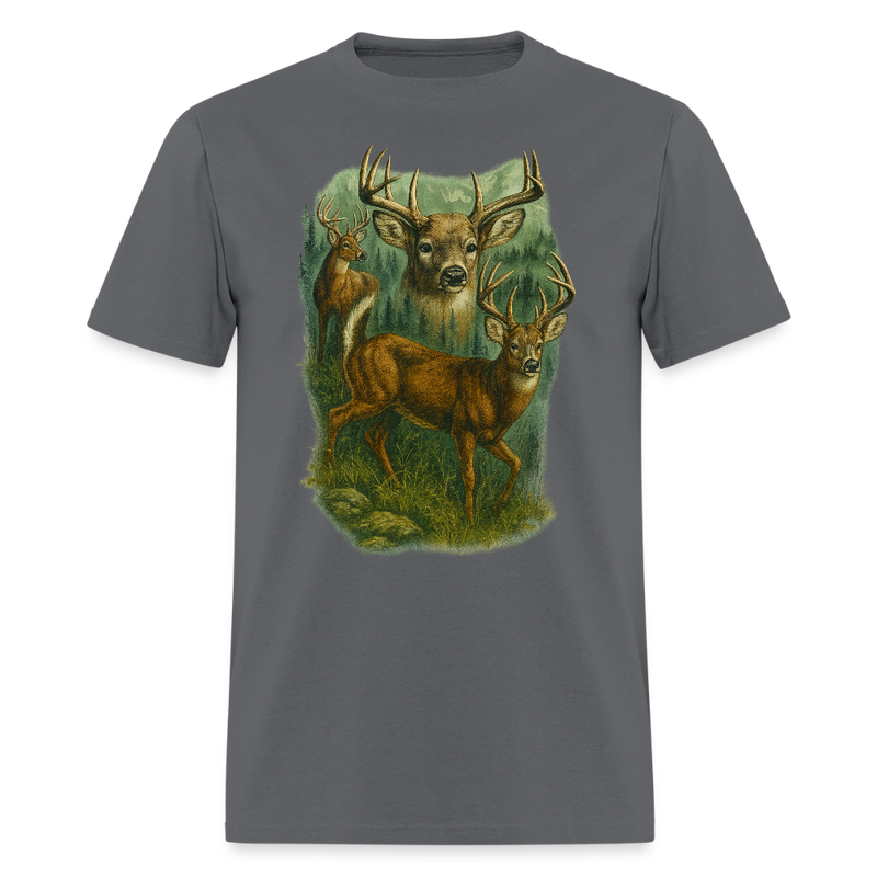 Deer Hunt T Shirt - 3 - charcoal