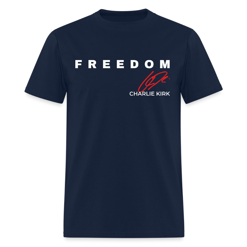 Freedom Charlie Kirk We The People T Shirt - navy