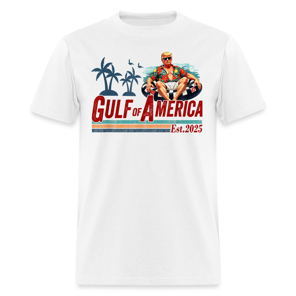 Trump Chillin' at the Gulf of America 2025 T Shirt - white