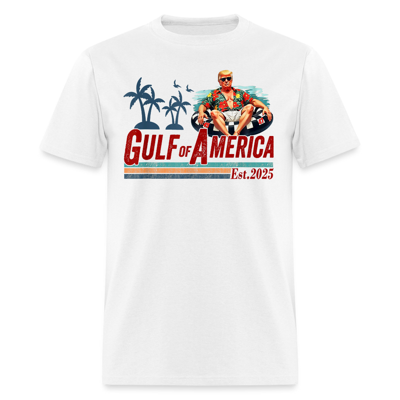 Trump Chillin' at the Gulf of America 2025 T Shirt - white