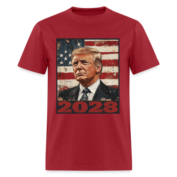 Trump 2028 48th President of America Vintage T Shirt - dark red