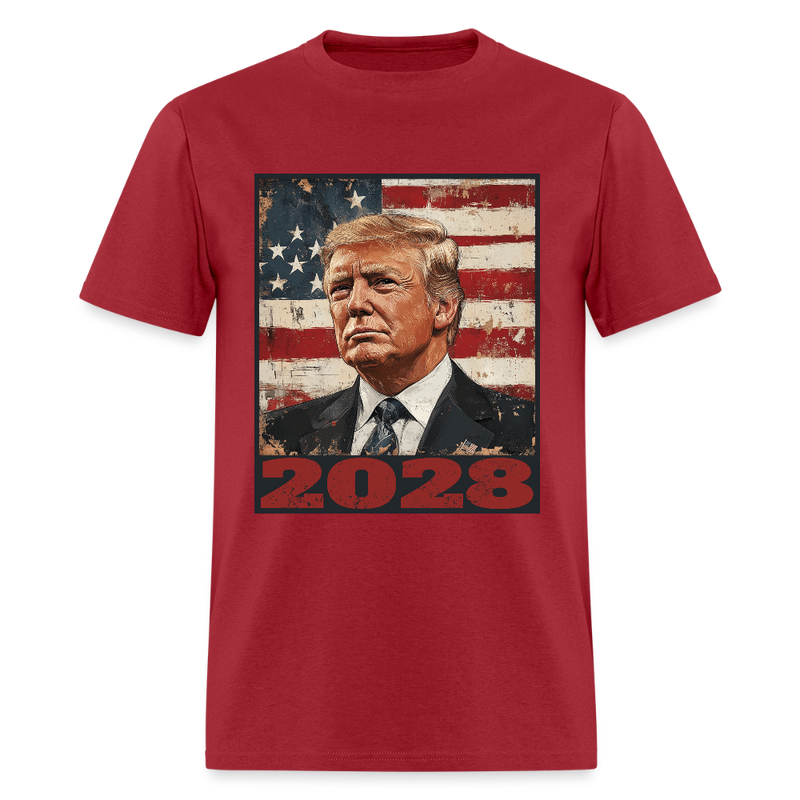 Trump 2028 48th President of America Vintage T Shirt - dark red